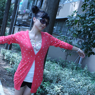 2012春季 特价MNG原单爱心桃心<em>图案</em>双面<em>织</em>长