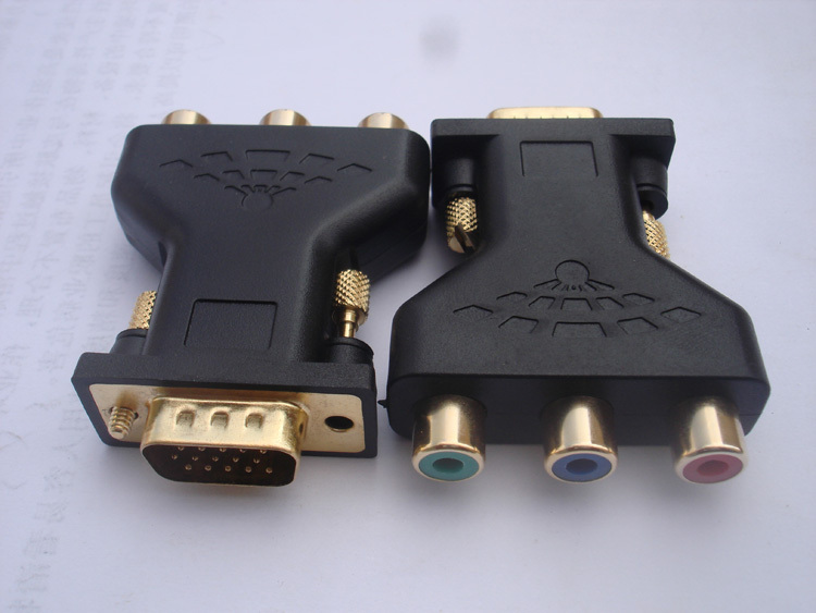 vga/rgb dvi转色差转换头 电脑到电视 机顶盒到电视