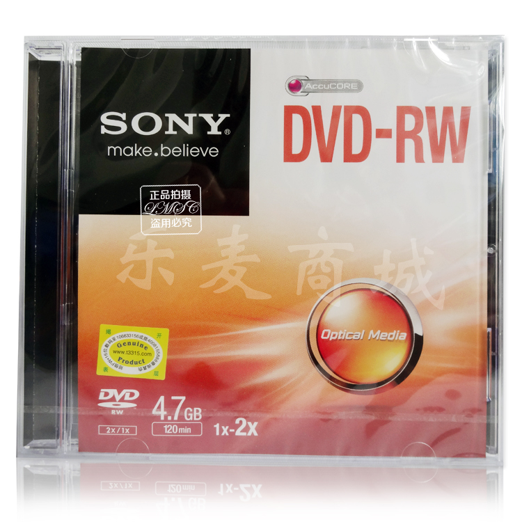 原装正品 索尼 SONY DVD-RW 2X 可重复擦写 单片盒装在类目 办公设备/耗材/相关服务, 磁盘刻录存储类, 刻录盘中 - 来自Buy2taobao.com提供专业的淘宝代购服务