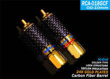 YARBO/德国雅堡 RCA-018GCF 碳纤壳RCA镀金头 莲花头 120元/个