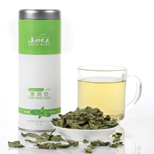  山野农夫 薄荷叶 新鲜干薄荷叶/薄荷茶 去火凉茶 罐装 正品包邮