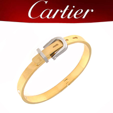 Cartier Cartier Cartier pulsera de oro los hombres nobles de vida de titanio pulsera de acero cinturón hebilla