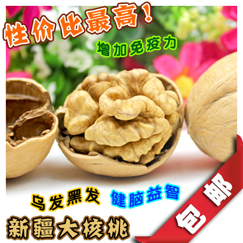 新疆特产 大核桃 薄皮核桃非纸皮核桃 2011年新货包邮500克