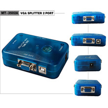 迈拓维矩 MT-3502A 一分二VGA分配器 2口高清VGA视频分配器 配线