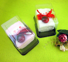 蛋糕毛巾-盒装小蛋糕*婚礼用品 回礼 甜品*婚庆小礼品 创意毛巾