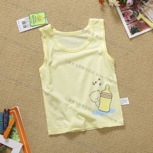  超薄天丝背心 竹纤维宝宝背心 婴儿夏季衣服儿童跨栏无袖T恤0-6岁
