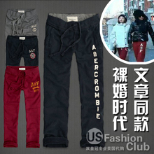 现货【双皇冠美国正品】Abercrombie Fitch~文章款AF男士休闲裤