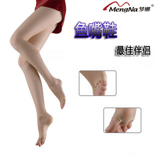  梦娜品彩 女 丝袜 包芯丝连裤袜超薄鱼嘴袜露趾袜踩脚袜 袜子