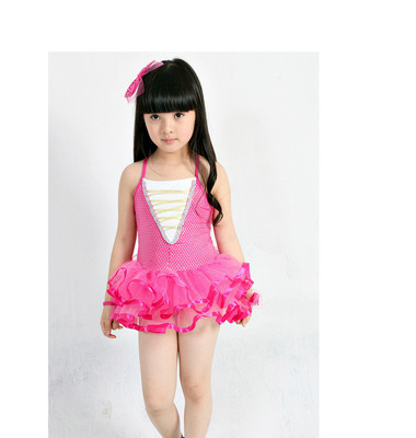 标题优化:儿童舞蹈服演出服装女童裙装少儿拉丁表演服装舞裙比赛服 698