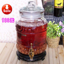 无铅玻璃瓶 泡酒瓶 带金属龙头 麦瓷轩欧式雕花瓶 密封罐 宜家瓶