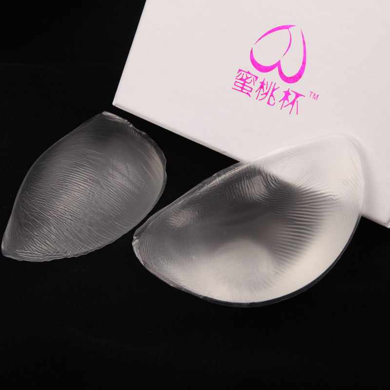 Peach Cup 3D super thick solid build and explosive biological Silicon bra pad breast cleavage ~ State now invisible pads increase cushion