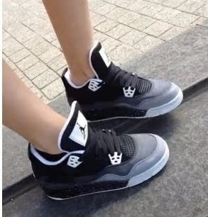 乔4南海岸Aj女鞋粉色运动鞋AJ红情侣鞋乔4女