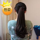 爱美丽假发。实拍 长卷发 超自然 绑式 马尾假发 梨花卷 假马尾