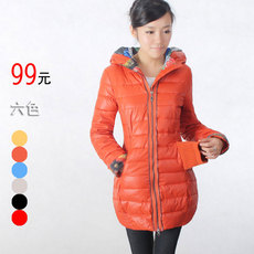 【韩版修身<em>中长款女棉服</em>】韩版修身<em>中长款女棉</em>