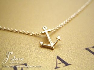  Dogeared㊣停产限量大S徐熙媛小S徐熙娣范玮琪款银镀金锁骨链船锚