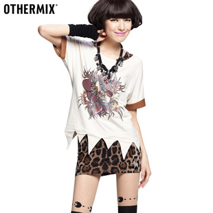  OTHERMIX春装宽松圆领时尚印花短袖T恤女款潮22A1223