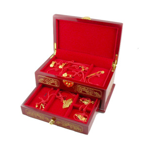  炎黄珠宝 999黄金婚庆九宝|999千足金结婚套装|结婚送礼必备