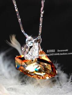 施华洛世奇水晶项链 【安妮斯顿-期盼】情人节礼物送18K项链