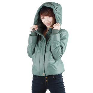  淘金币 弗由冬装韩版休闲短款女棉衣带帽短棉服棉袄厚外套有加大