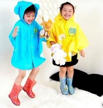 smally原单韩国/男女童宝宝学生儿童/雨披雨衣/自行车斗篷式时尚