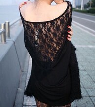 爆款大码优质蕾丝衫拼接蝙蝠衫  上衣