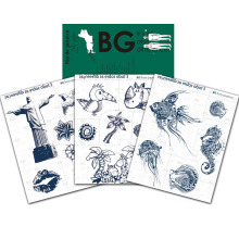 BG纹身贴/bodygraphics里约热内卢/雨林/海洋/基督像 纹身贴纸