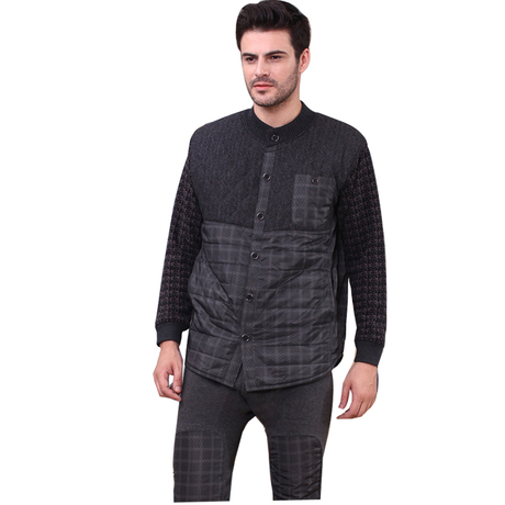 正品包邮<em>中老年保暖</em>内衣<em>开衫</em>男套装加厚加肥加