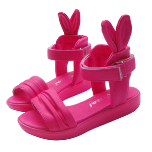 纯正温州产 荧光糖果兔耳女童凉鞋 韩版可爱儿童鞋潮鞋新款