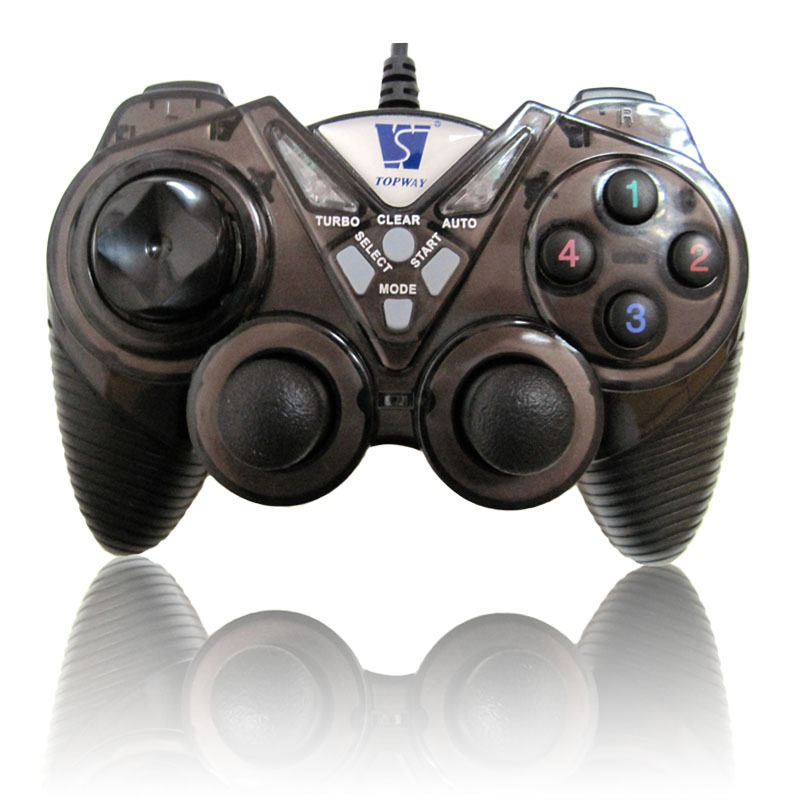 包邮通威U525摇杆震动PC电脑<span class=H>游戏</span><span class=H>手柄</span>USB （黑色限量版）
