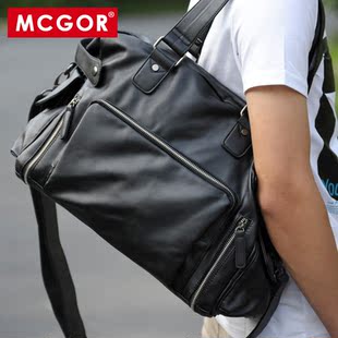  MCGOR麦哲 新款男士单肩包斜挎包手提包 韩版男包休闲包正品