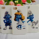 iPhone4 4S 手机壳 蓝精灵 蓝妹妹 手机套 卡通彩壳 光面外壳