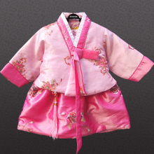 唐人堂 精品童谣套裙 宝宝礼服韩版大长今女童礼服裙棉裙 粉色