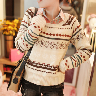 韩版潮流休闲提花长袖...