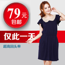 包邮2012新款韩版加大码女装胖mm夏春装连衣裙女xxxl显瘦裙子Z109