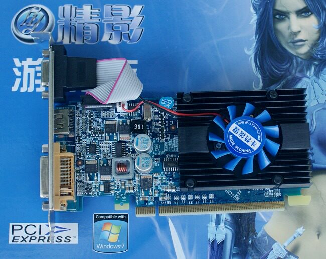 商城正品 精影 GT210 真实1G精钻版.独立1024M海量显卡,HDMI高清