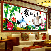 家和万事兴系列十字绣精准印花布客厅大画大幅仙鹤风景动物
