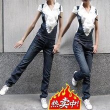 卖疯了ONLY超显瘦修身小直筒背带裤休闲牛仔裤女秋韩版时尚
