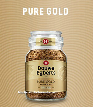 Netherlands Boutique coffee Douwe Egberts Instant Black coffee Cana Deity 190g Gold bottledin the Coffee/Oatmeal/Chongyin , Instant coffee/Coffee beans/Powder , Instant coffee category - from Buy2taobao.com to provide professional Taobao agent buy service