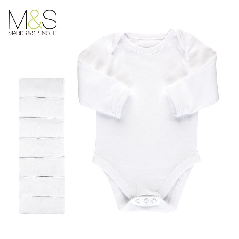 M& S/<em>马莎</em> 男/<em>女童</em>纯棉连体衣 7件装婴儿睡衣