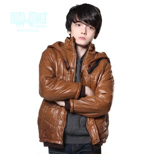  童装男中大童冬装儿童棉衣宝宝韩版棉服抓绒内胆加厚棉袄外套