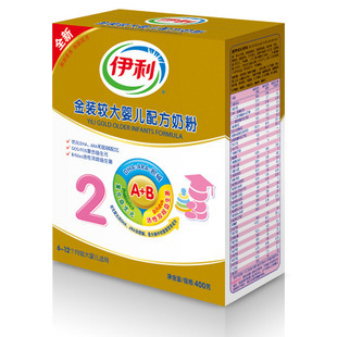  正品完整包装 伊利金装较大婴儿配方奶粉 2段 6-12个月 400g