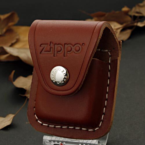 美国原装正品芝宝/ZIPPO专用棕色铁扣式皮套 配件耗材