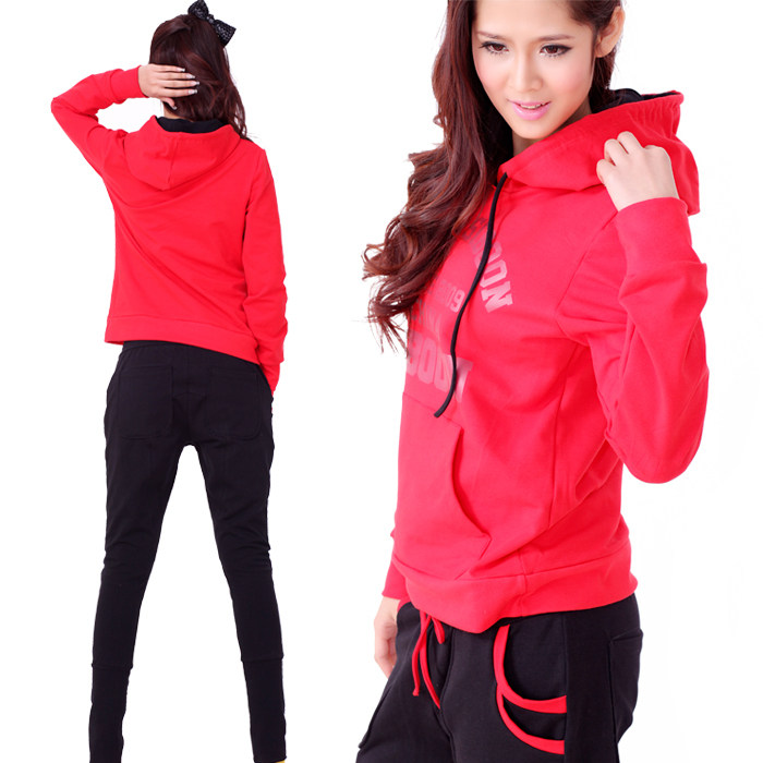 斯泊恩2012新款<span class=H>卫衣</span> 女 套装 运动服 女装Y10102+K002