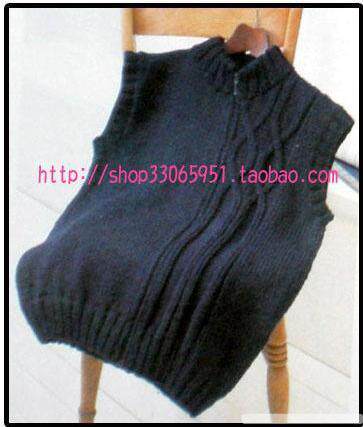 <em>男装毛衣背心</em>sevnjoen秋冬纯棉彩绘图案针织衫