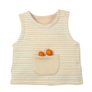  RuanMM有机棉 婴儿保暖马甲 宝宝纯棉背心秋冬男女儿童坎肩加厚