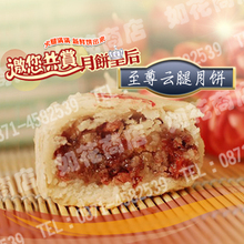 10个包邮 白酥皮云腿月饼 云南 小吃 特产 月饼 火腿月饼100克