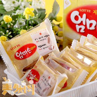  韩国进口零食 乐天妈咪手派127g  妈妈手派饼干 香脆薄饼 千层酥