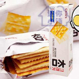  韩国零食 Crown/可拉奥可瑞安 太口无糖咸苏打饼干 56g克
