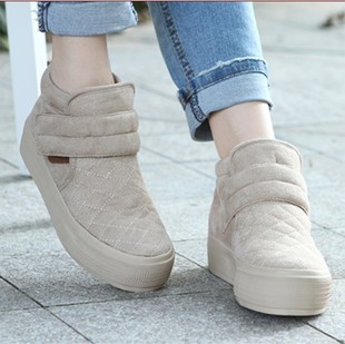 棉质魔术贴高帮棉鞋...