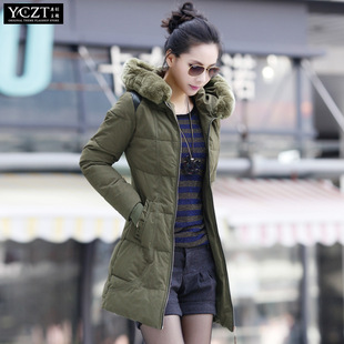  秋冬新款修身女装棉服加厚大码棉衣女韩版中长款大衣保暖棉袄